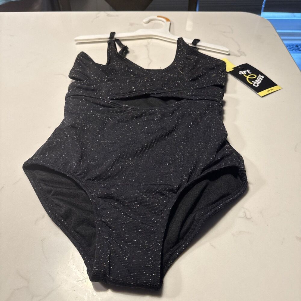 ~NWT Girls ART CLASS Sparkly Cut-Out Swimsuit! Size S 6-7 Super Cute